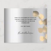 Budget baptisme Silver Eucalyptus foto bedankt (Achterkant)