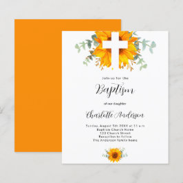 Budget Baptisme sunflower eucalyptus