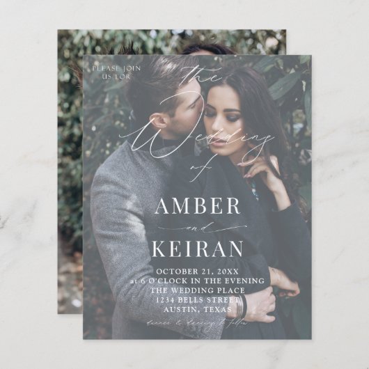 Budget Barely Shades - Fotobruiloft (Voorkant / Achterkant)