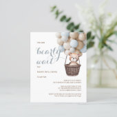 Budget Barly Wait Teddy Balloons Boy Baby shower (Staand voorkant)