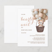 Budget Barly Wait Teddy Balloons Girl Baby shower (Voorkant / Achterkant)