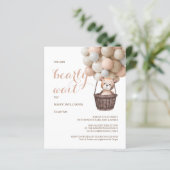Budget Barly Wait Teddy Balloons Girl Baby shower (Staand voorkant)