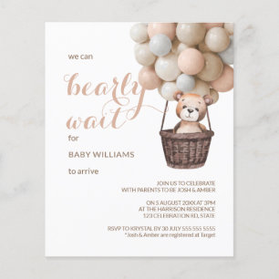 Budget Barly Wait Teddy Balloons Girl Baby shower