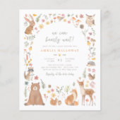 Budget Barly Wait Woodland Animals Baby shower (Voorkant)