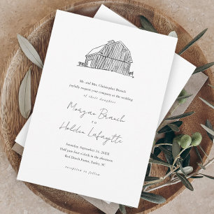 Budget Barn Sketch Rustic Wedding