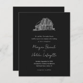 Budget Barn Sketch Rustic Wedding (Voorkant / Achterkant)