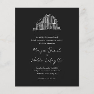 Budget Barn Sketch Rustic Wedding