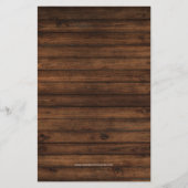 Budget Barn Wood Lace Baby shower Uitnodiging (Achterkant)