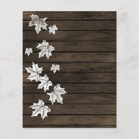 Budget Barn wood Rustic Fall Wedding Save the Date (Achterkant)