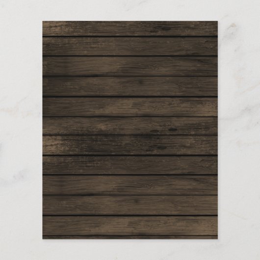 Budget Barn Wood Rustic Fall Weduwen Uitnodigingen (Achterkant)