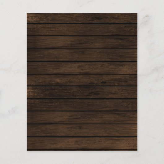 Budget Barn Wood String-lampjes Weduwen-uitnodigin (Achterkant)