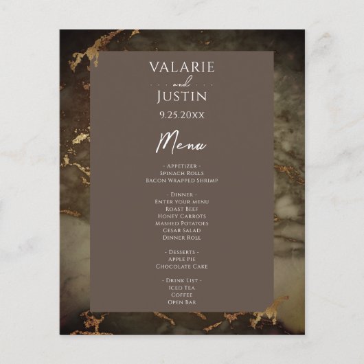 Budget Basic Event Menu Flyer (Voorkant)