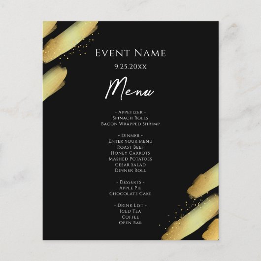 Budget Basic Event Menu Flyer (Voorkant)