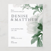 Budget Basil Colored Wedding Invitation (Voorkant)