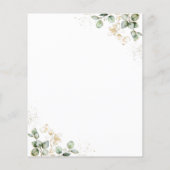 Budget Bat Mitswa Uitnodiging | Eucalyptus Gilded (Achterkant)