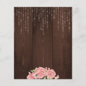 Budget BBQ baby shower rustige babymeisjesuitnodig (Achterkant)