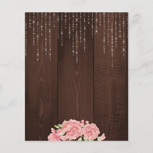 Budget BBQ baby shower rustige babymeisjesuitnodig (Achterkant)