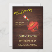 Budget BBQ Super Potluck Party Invitation Kaart (Voorkant)