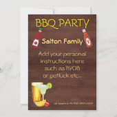 Budget BBQ Super Potluck Party Invitation Kaart (Achterkant)