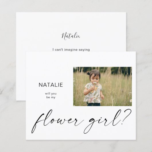 Budget BE Mijn Bloemenmeisje Kleine Foto Voorstel (Voorkant / Achterkant)