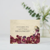 Budget Be My Bridesmaid Red Alice in Wonderland (Staand voorkant)
