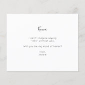 Budget Be My Maid of Honor Photo Voorstel Script (Achterkant)