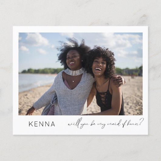 Budget Be My Maid of Honor Photo Voorstel Script (Voorkant)
