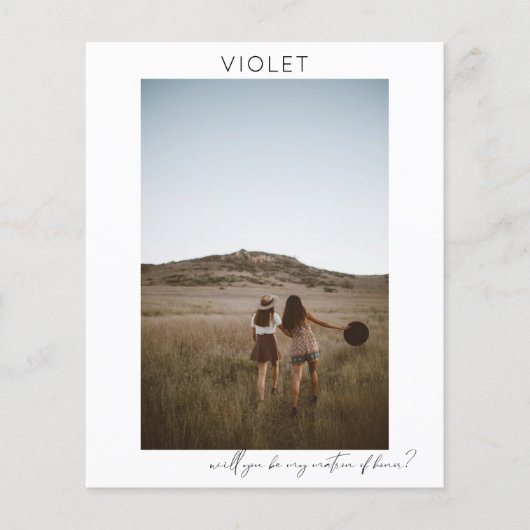 Budget Be My Matron of Honor Photo proposal Scri V (Voorkant)