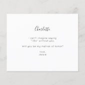 Budget Be My Matron of Honor Photo Voorstel Script (Achterkant)