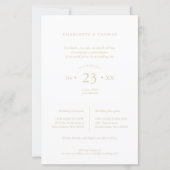 Budget Be our Guest Quote White Fancy Wedding (Achterkant)