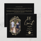 Budget Be our Guest Wedding Floral Frame Photo (Voorkant / Achterkant)