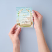 BUDGET Beach Coastal Bridal Shower Invitation Flye Flyer (Hand)