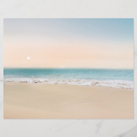 Budget Beach Destination Wedding Invitation (Achterkant)