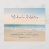 Budget Beach Destination Wedding Invitation (Voorkant)