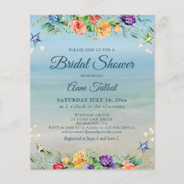 Budget Beach Floral Bridal Shower