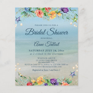 Budget Beach Floral Bridal Shower