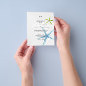 Budget Beach Life Blue Limoen Wedding Invitations Flyer (Hand)