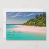 Budget Beach Photo Wedding Save the Date (Voorkant)
