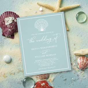 Budget Beach Seashell Weddenschap Zee Flyer