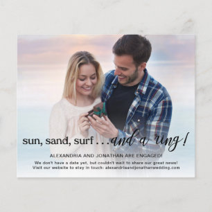 Budget Beach Theme Verloving Aankondiging foto