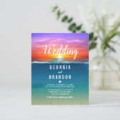 Budget Beach Tropical Wedding Invitation (Staand voorkant)