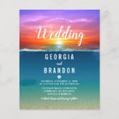 Budget Beach Tropical Wedding Invitation (Voorkant)
