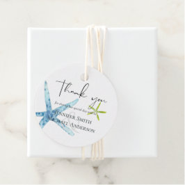 BUDGET BEACH Zee Ocean Life Weddenschap DANK U Bedankjes Labels