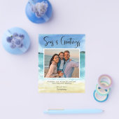 Budget Beach Zeeen and Greetings Family Foto Flyer (Enkel)