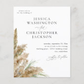 Budget Beachy Boho Pampas Grass Wedding (Voorkant)