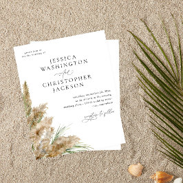 Budget Beachy Boho Pampas Grass Wedding