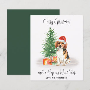 Budget Beagle Dog Santa Festive Merry Kerstry