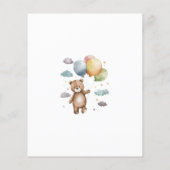Budget Bearly Wait Baby Shower Uitnodiging Flyer (Achterkant)