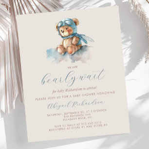 Budget Bearly Wait Blue Boy Beer Baby shower