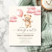 Budget Bearly Wait Neutral & Pink Girl Baby shower